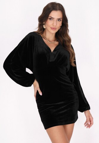 Robe de cocktail faina en noir : devant