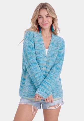 IZIA Gebreid vest in Blauw: voorkant