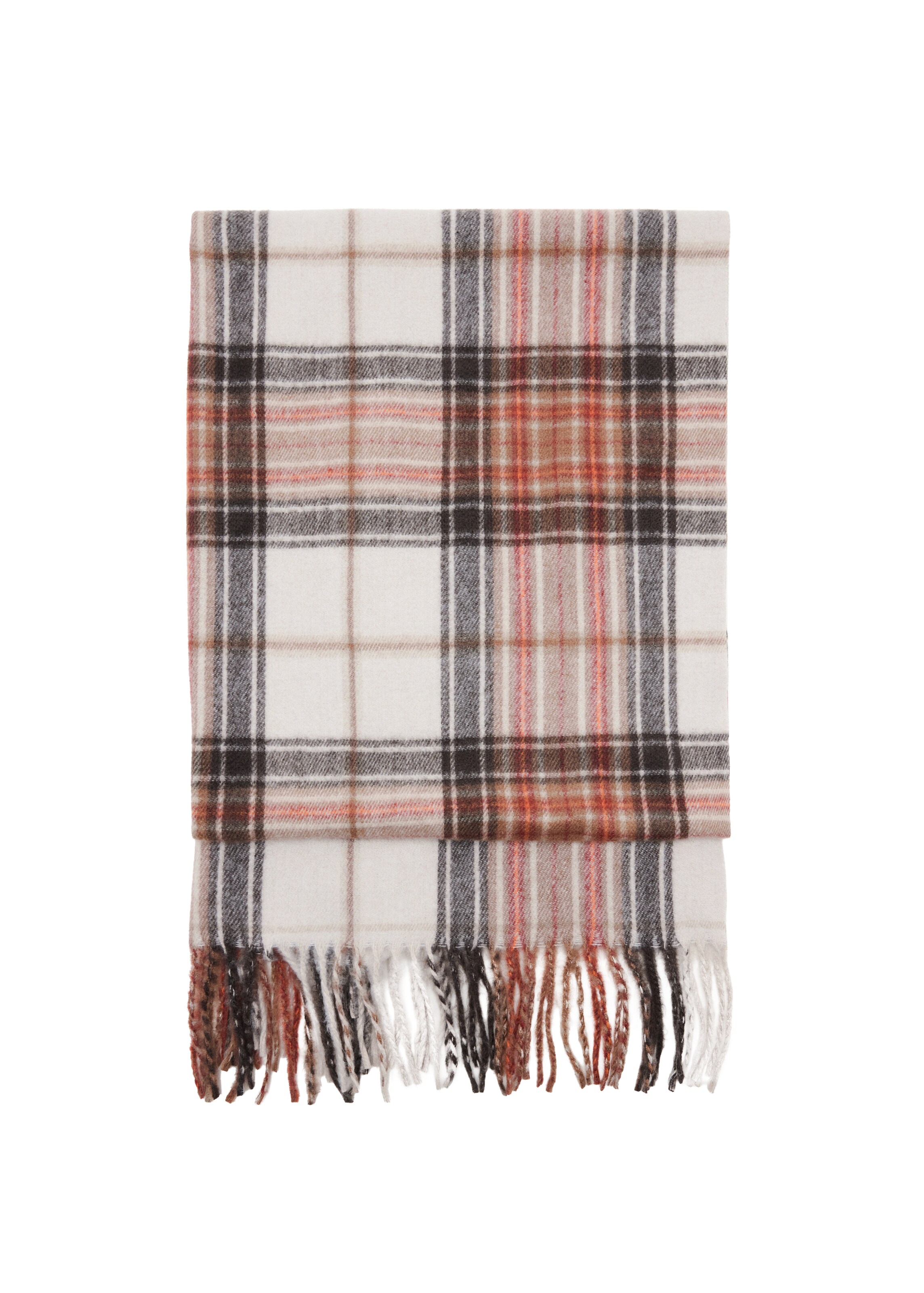 MANGO Scarf 'VERMONT' in One Size in Beige / Red / Black, Item view