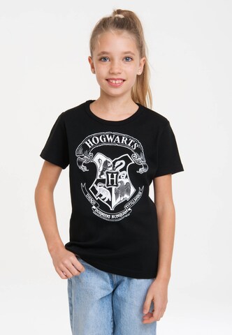 LOGOSHIRT Shirt in Zwart: voorkant