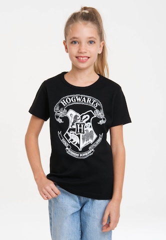 LOGOSHIRT Shirt in Zwart: voorkant