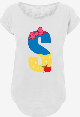 F4NT4STIC Shirt 'Disney Alphabet S Is For Snow White' in Wit: voorkant