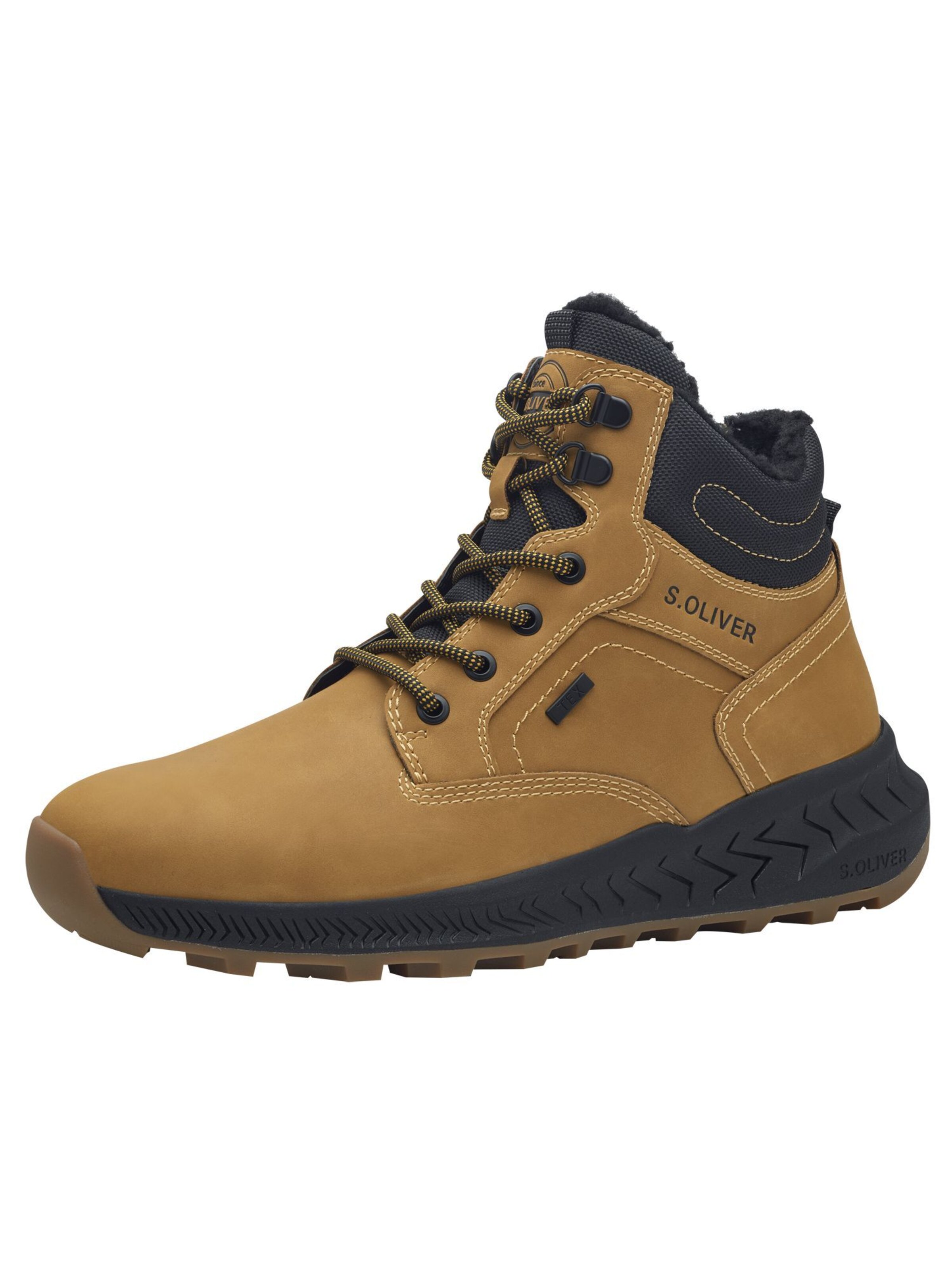 Bottines à lacets s.Oliver en jaune : devant