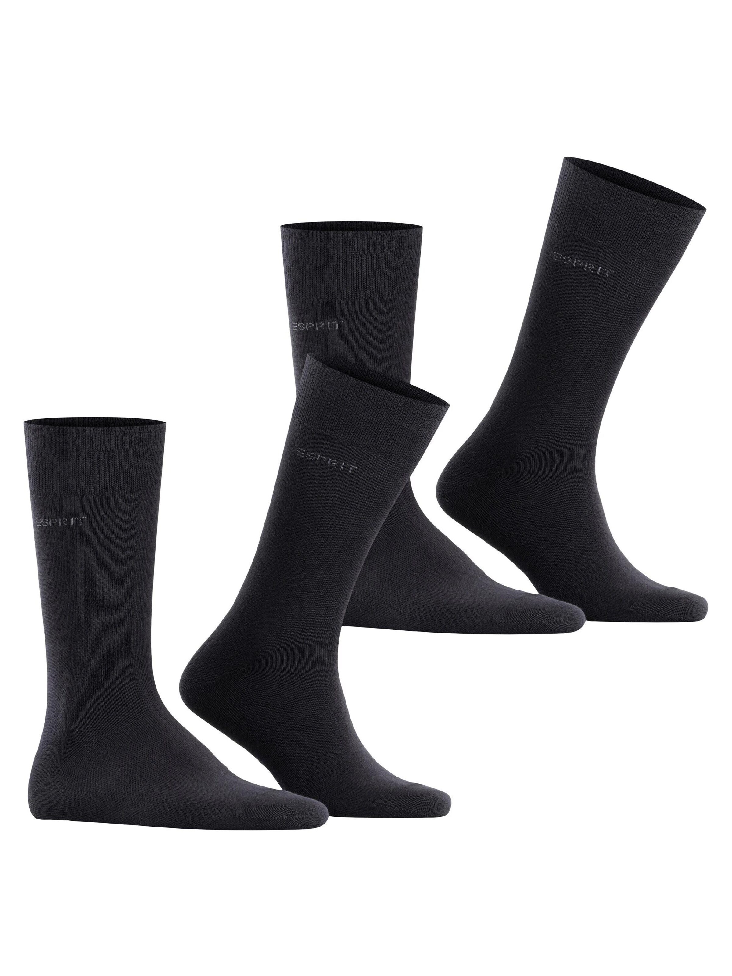 ESPRIT Socken 'Basic Uni 2-Pack'‌ in Schwarz
