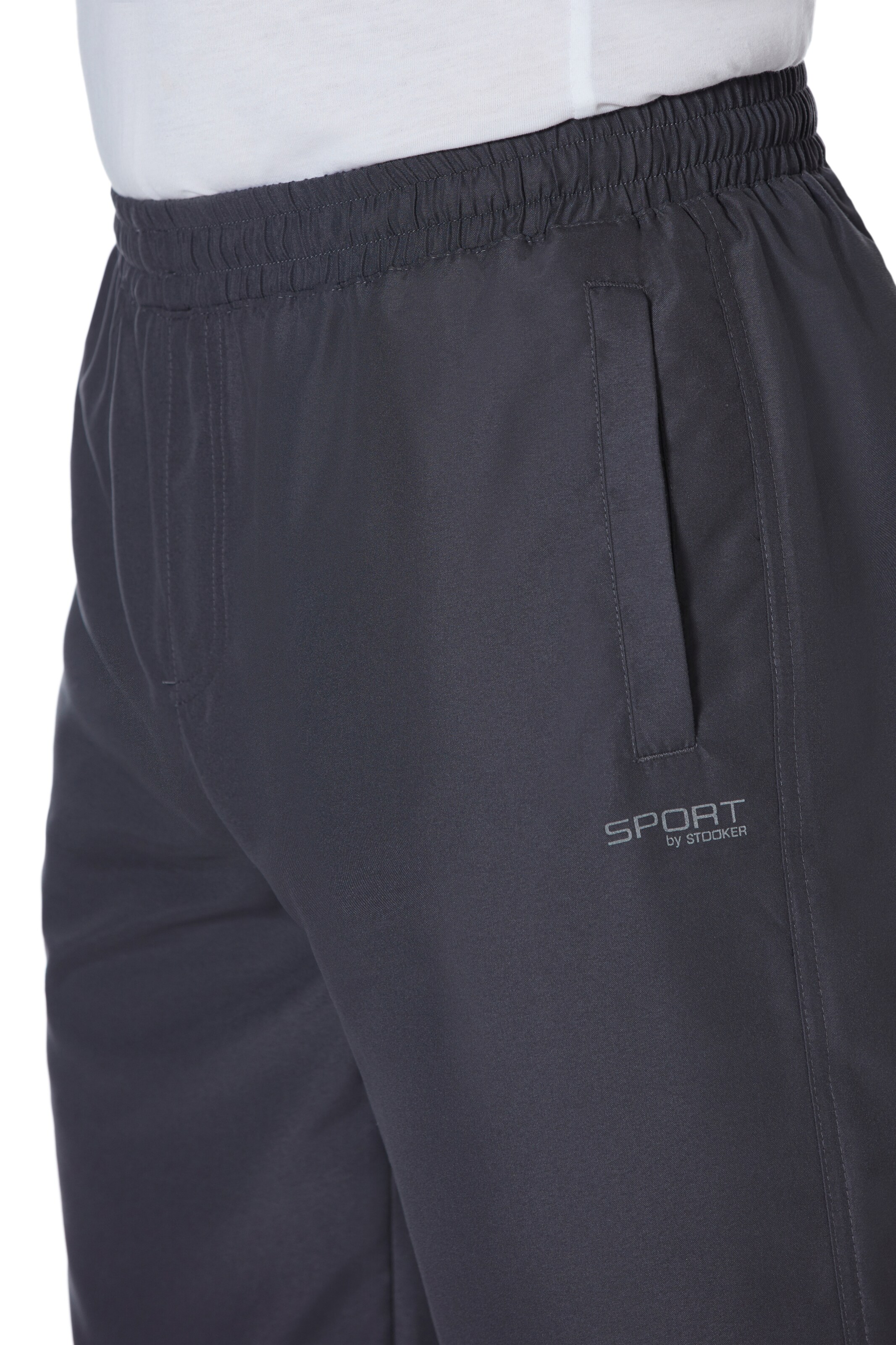Stooker Men Slimfit Sporthose 3/4 ' Microfaser ' in Grau