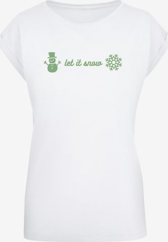 F4NT4STIC Shirt 'Let It Snow' in White: front