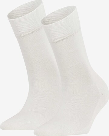 Chaussettes FALKE en blanc : devant