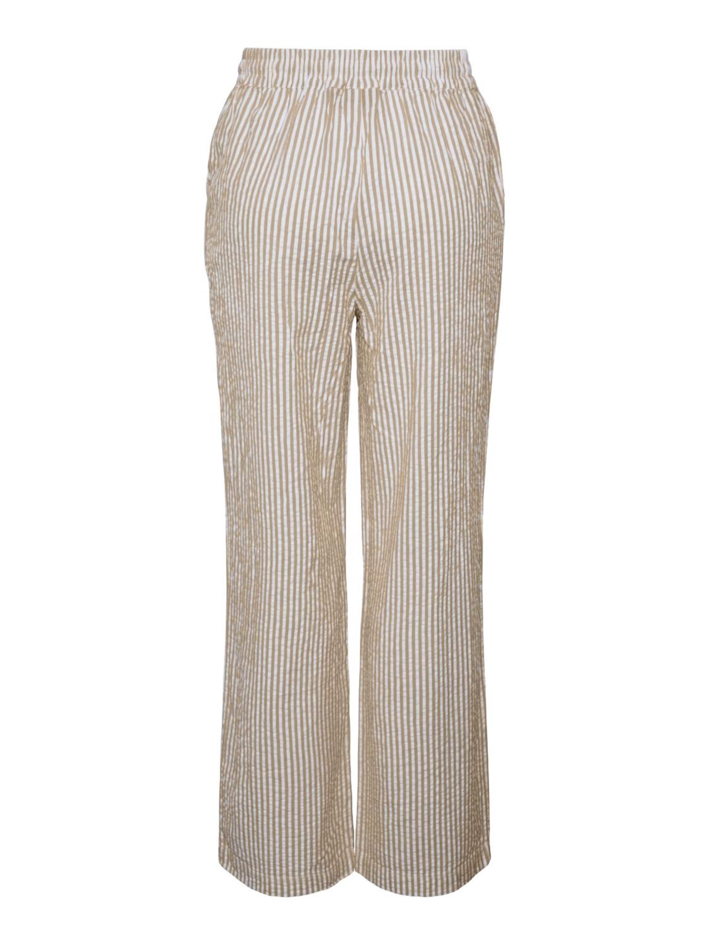 PIECES Loose fit Trousers 'SALLY' in Beige