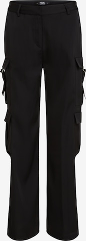 Karl Lagerfeld - Regular Calças cargo em preto: frente