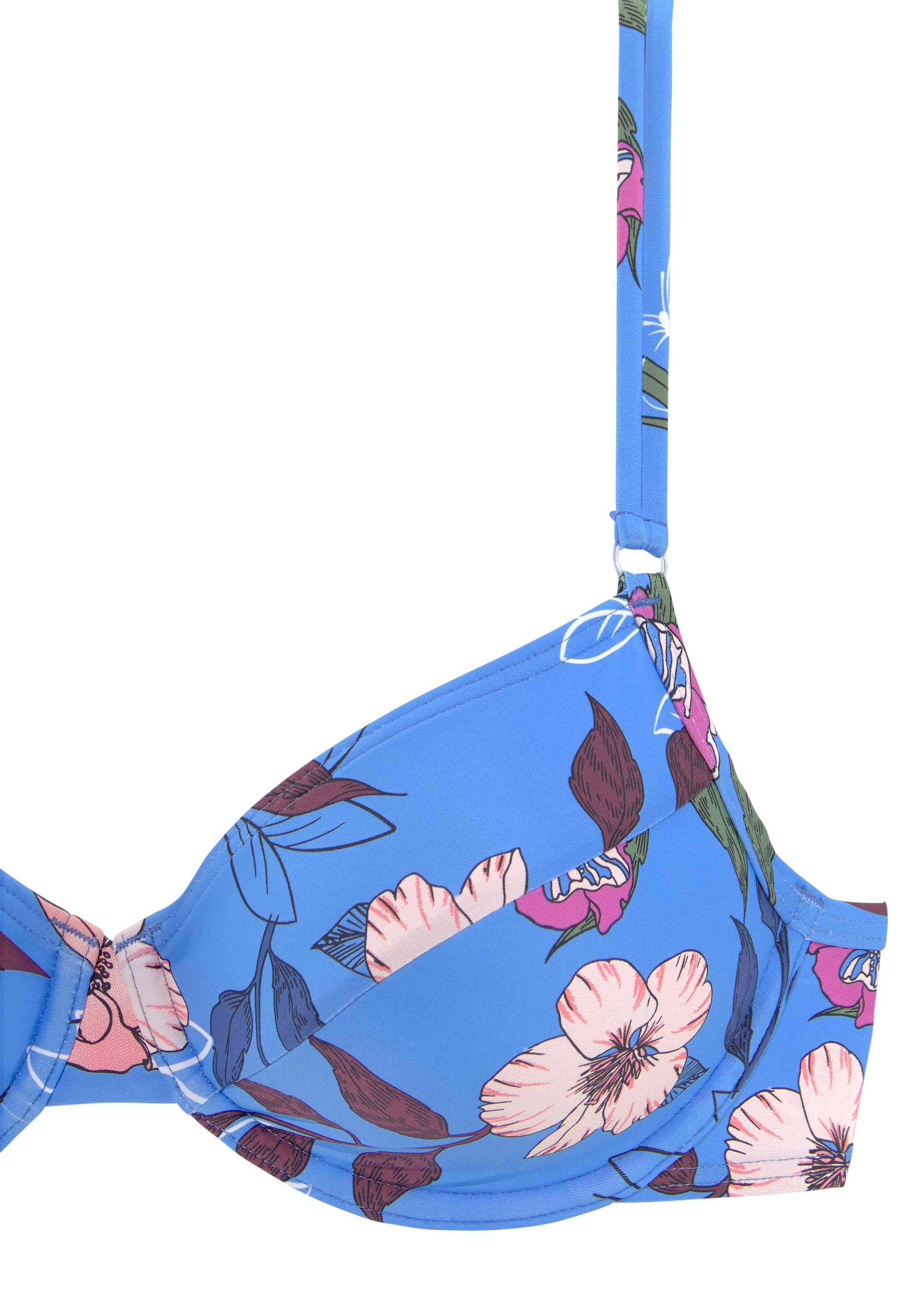 s.Oliver Push-up Bikinioverdel i blå