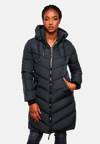 MARIKOO Winter coat 'Armasa' in Blue: front