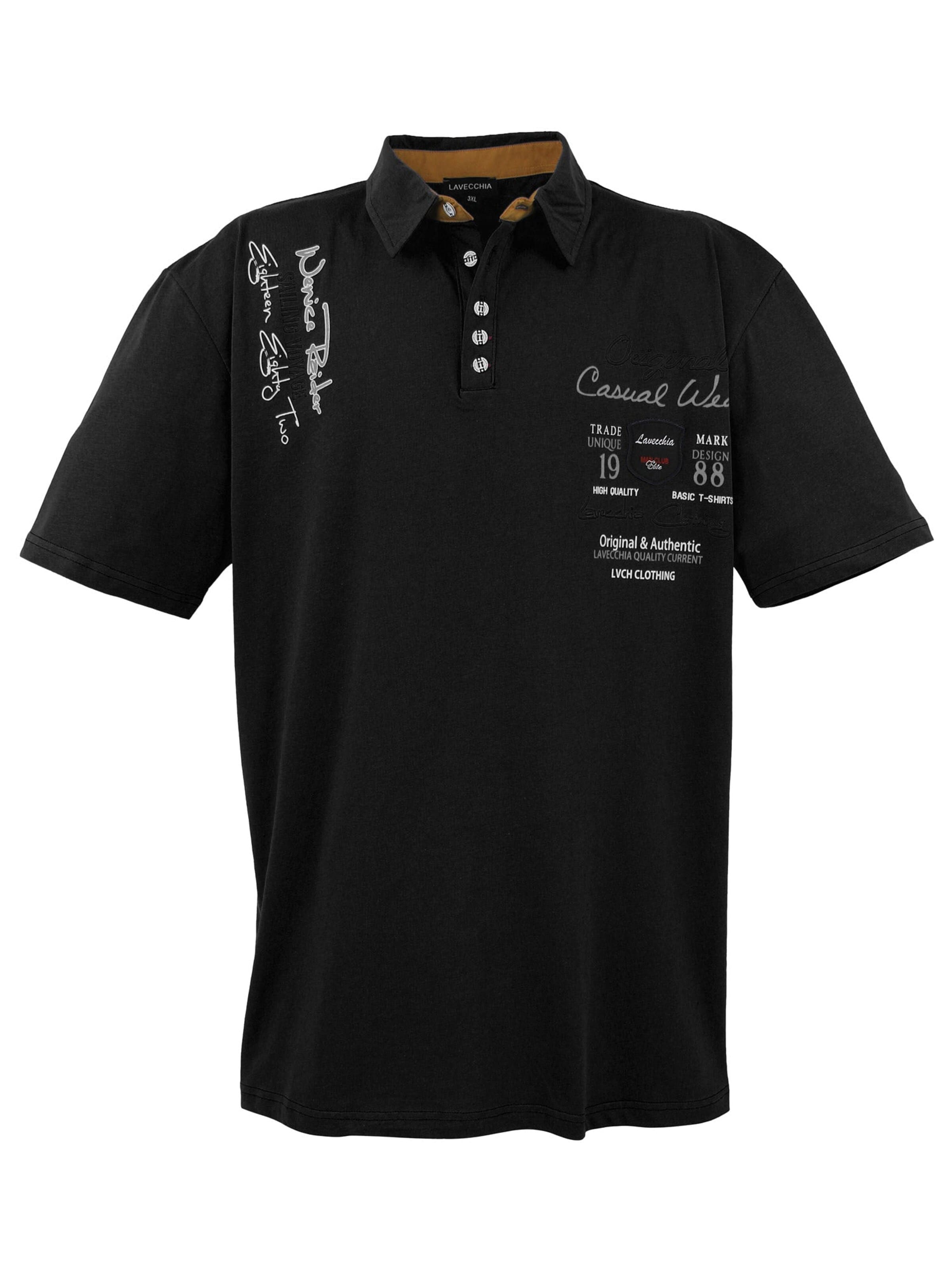 Lavecchia Shirt 'LV-610 Übergrößen'‌ in Schwarz: Vorderseite