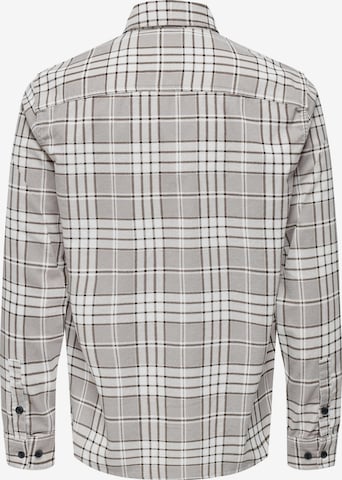Only & Sons Regular fit Overhemd 'LEO' in Grijs