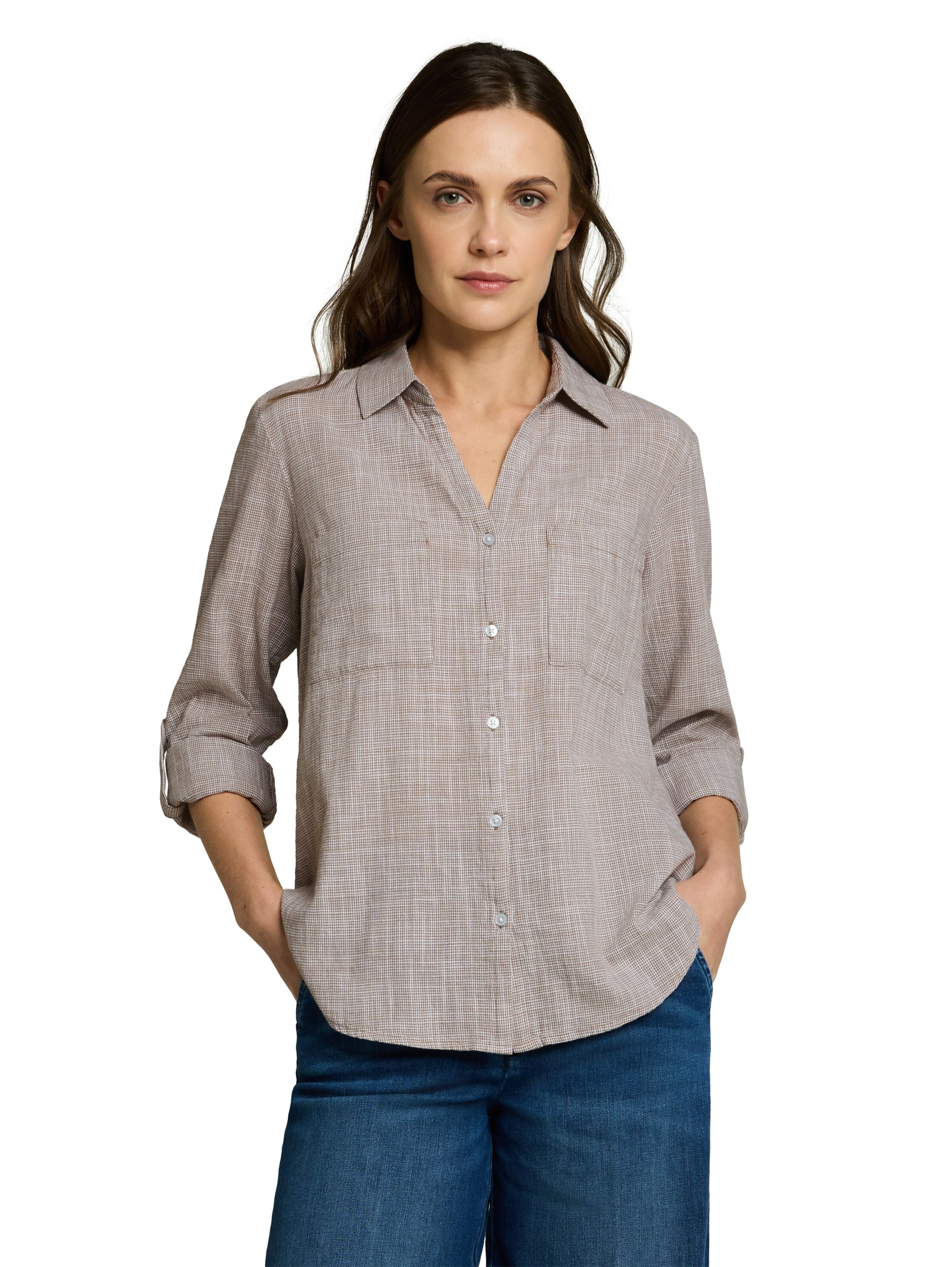 TOM TAILOR Blus i brun: framsida