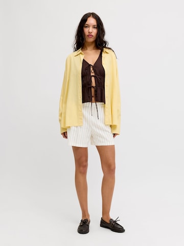 JJXX Wide Leg Bukser med lægfolder i beige