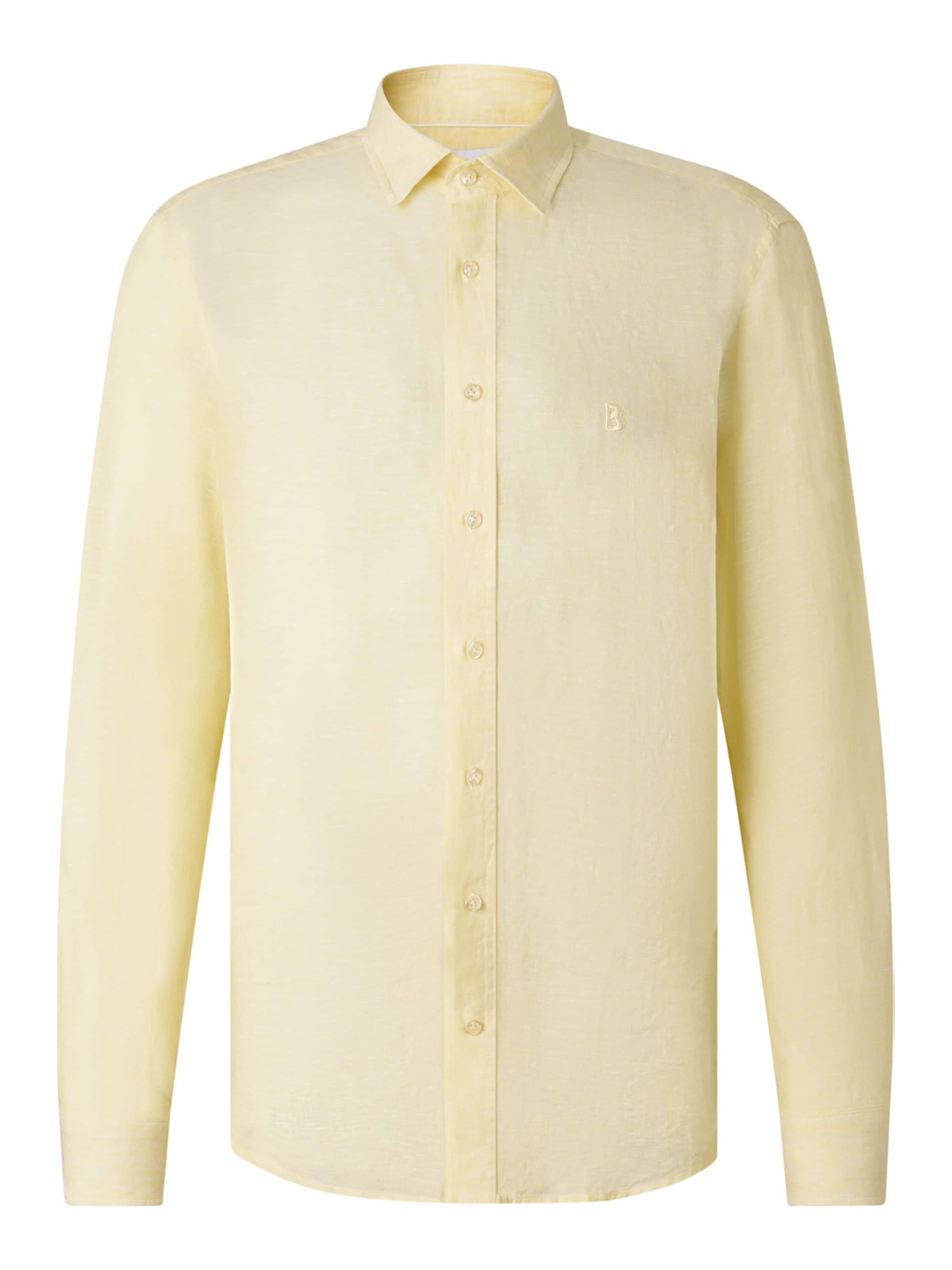 BOGNER Regular Fit Hemd 'Timi' in Gelb: Vorderseite