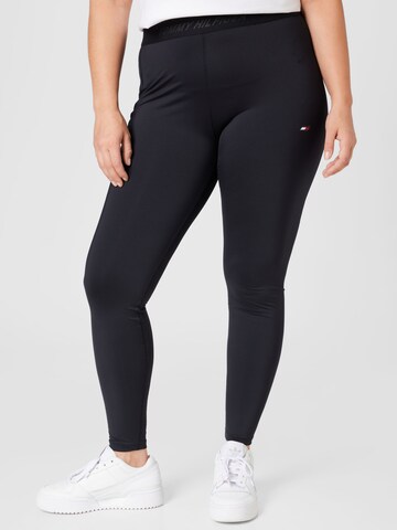 Skinny Leggings Tommy Hilfiger Curve en noir : devant