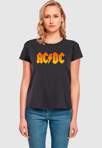 Merchcode Shirt 'ACDC - Fire' in Grau: Vorderseite