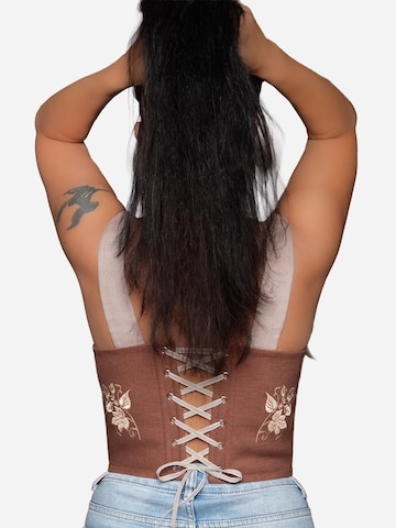 Corsage 'Golden Wheat Corset' VIADALINNO en marron
