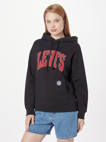 LEVI'S ®Sweater majica 'Graphic Standard Hoodie' - crna boja: prednji dio