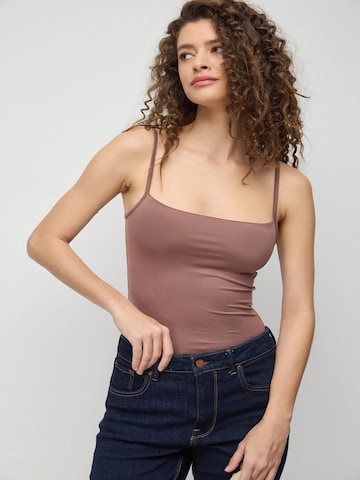 No Matter What Shirt bodysuit in Brown