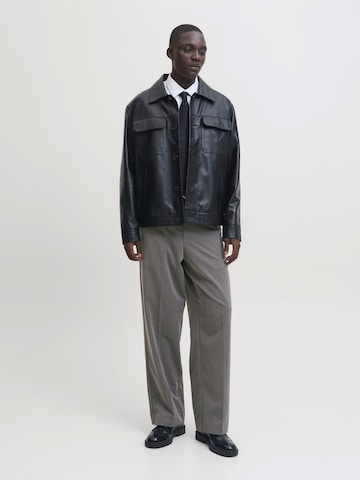 JACK & JONES Wide Leg Bukser med fals 'JPSTBill' i grå