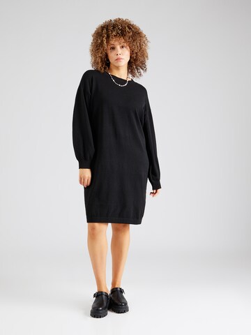 Vero Moda Curve Knitted dress 'VMCrain' in Black: front