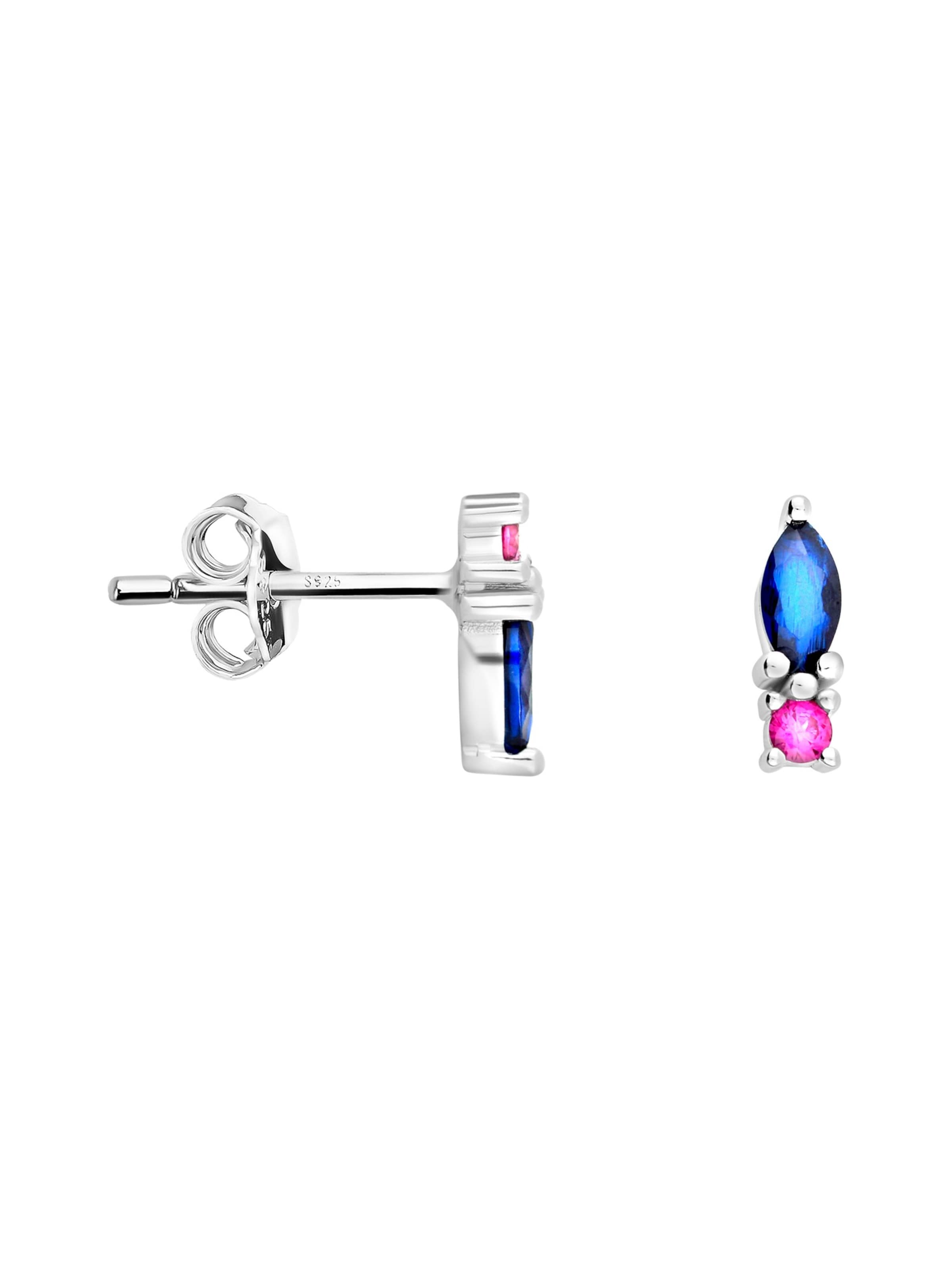 Sofia Milani Ohrringe 'Coloured Zirconia'‌‌‌‌‌‌‌‌‌‌ in Silber: Vorderseite