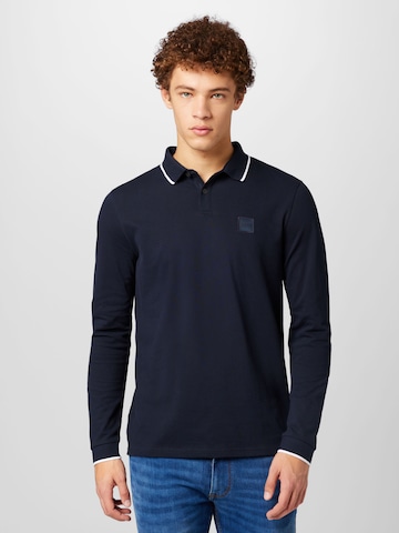 BOSS Orange Shirt 'Passertiplong' in Blue: front