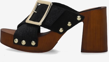 VENEZIA Pantolette in Schwarz: Vorderseite