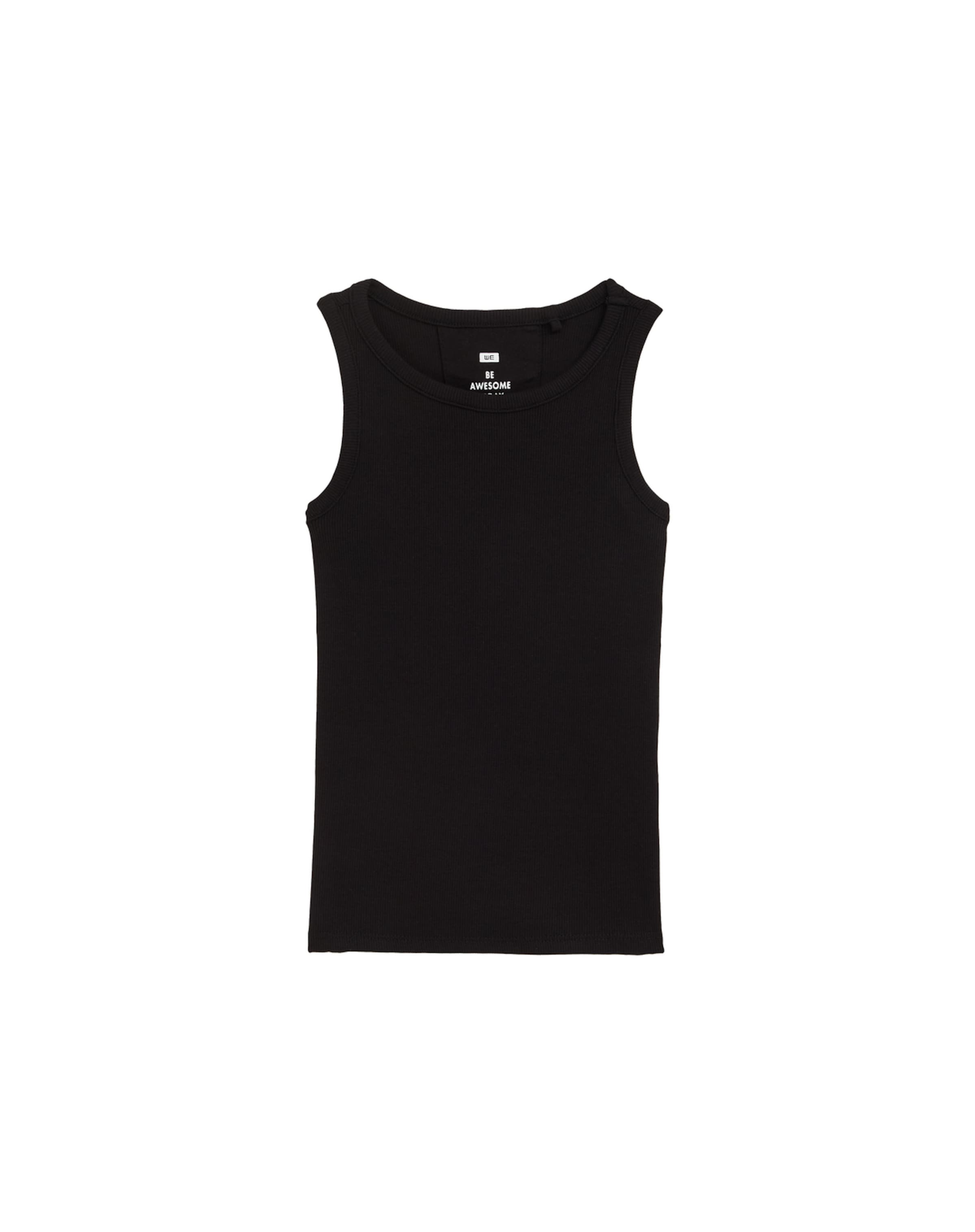 WE Fashion Topp, värv must: eest vaates