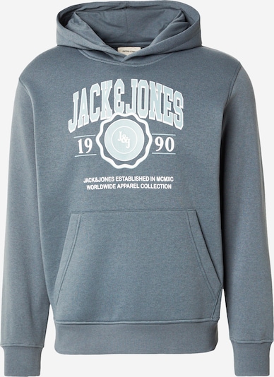 JACK & JONES Collegepaita 'JJMAKO' värissä sinivihreä / minttu / valkoinen, Tuotenäkymä