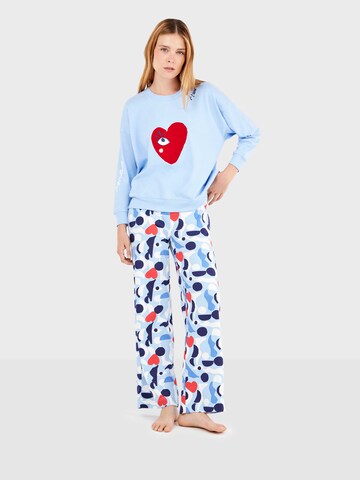 Gisela - Pijama en azul: frente