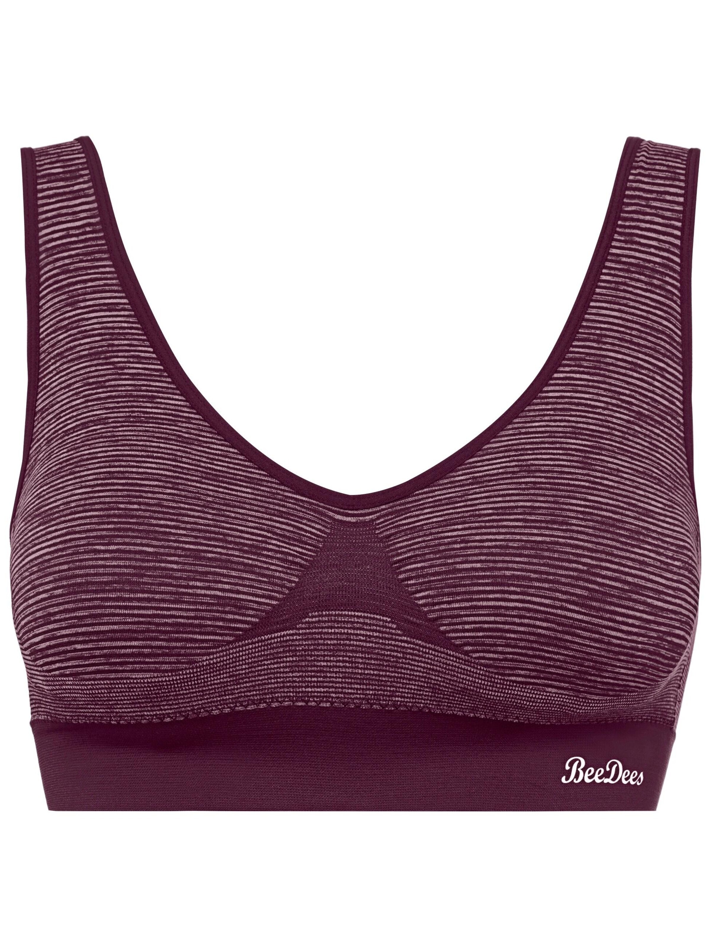 BeeDees Top 'Bustier Comfee Crop Top mit herausnehmbaren Cups' in Purple: front