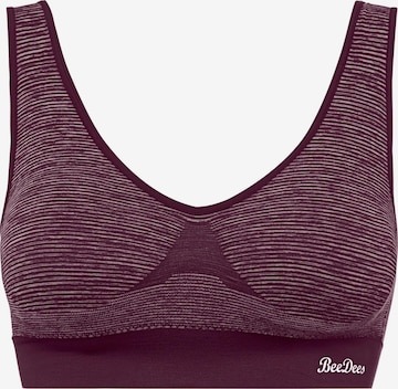 BeeDees Top 'Bustier Comfee Crop Top mit herausnehmbaren Cups' in Purple: front