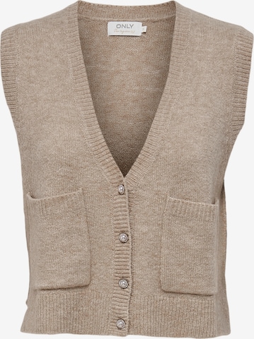 ONLY Knitted Vest in Beige: front