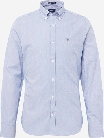 mėlyna GANT Priglundantis modelis Marškiniai: priekis