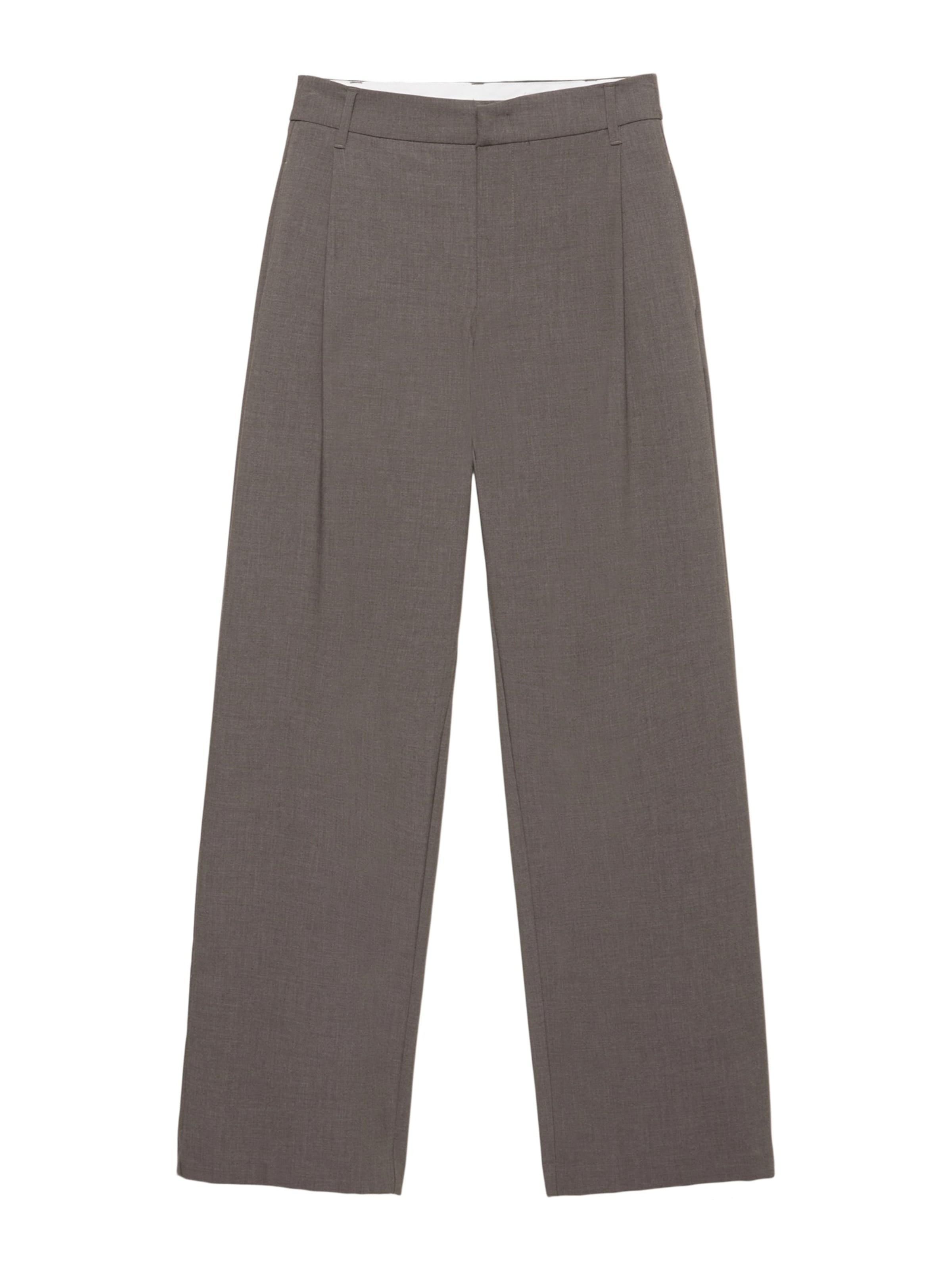 Pull&Bear Voľný strih Plisované nohavice - Sivá: predná strana