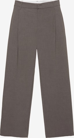 Loosefit Pantalon à pince Pull&Bear en gris : devant