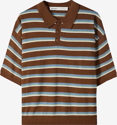 Bershka Paita värissä vaaleansininen / ruskea / minttu / valkoinen, Tuotenäkymä