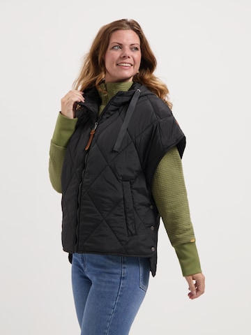 MGO Bodywarmer 'Leah' in Zwart: voorkant