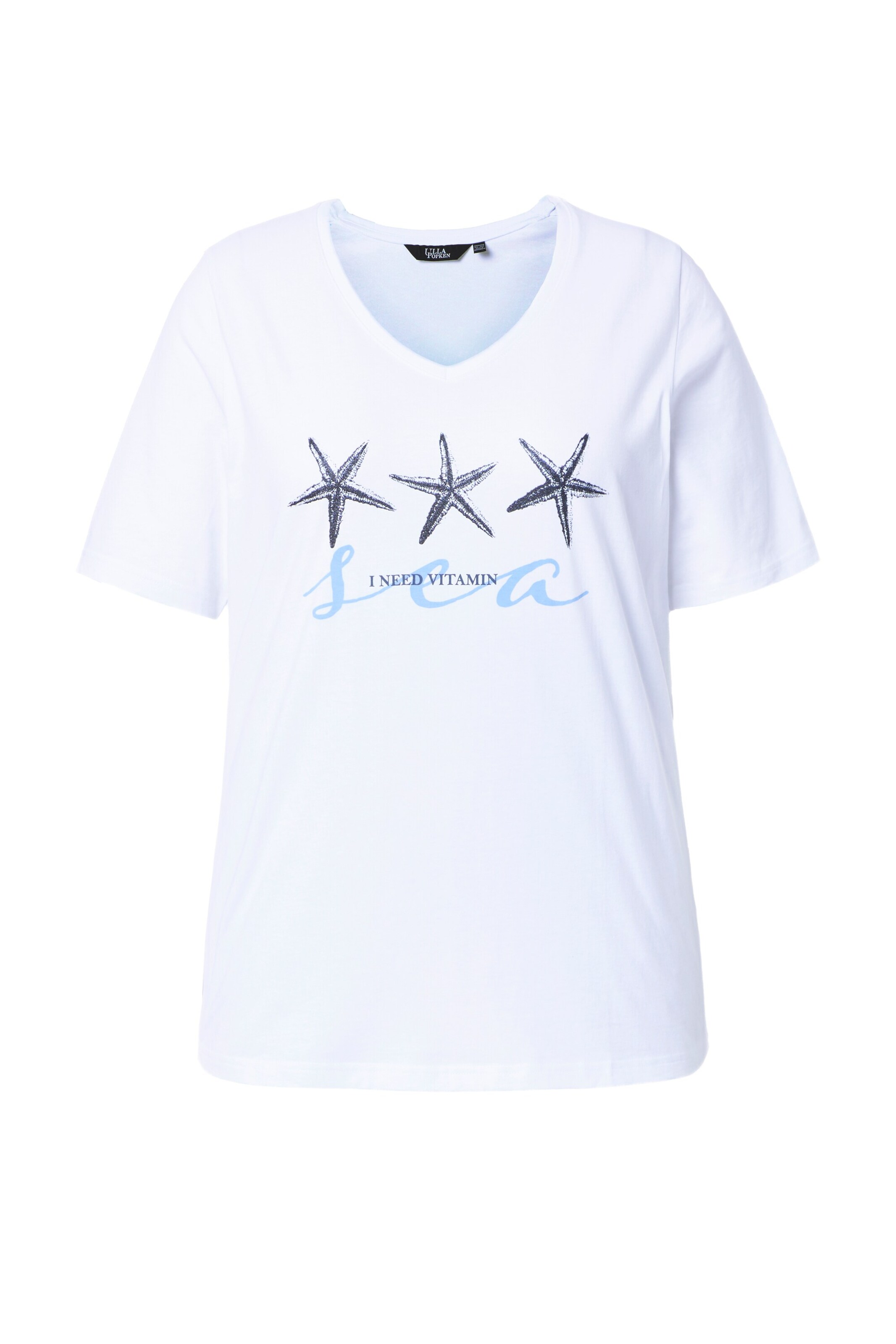 Ulla Popken Oversized Shirt in White: front