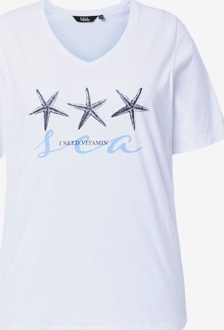 Ulla Popken Oversized Shirt in White: front