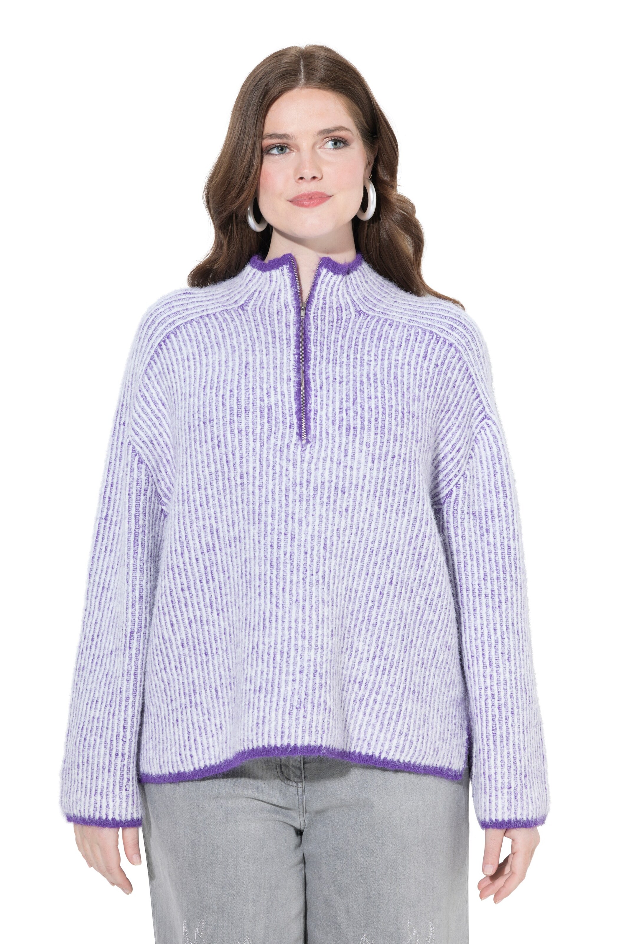 Ulla Popken Trui in Lila: voorkant