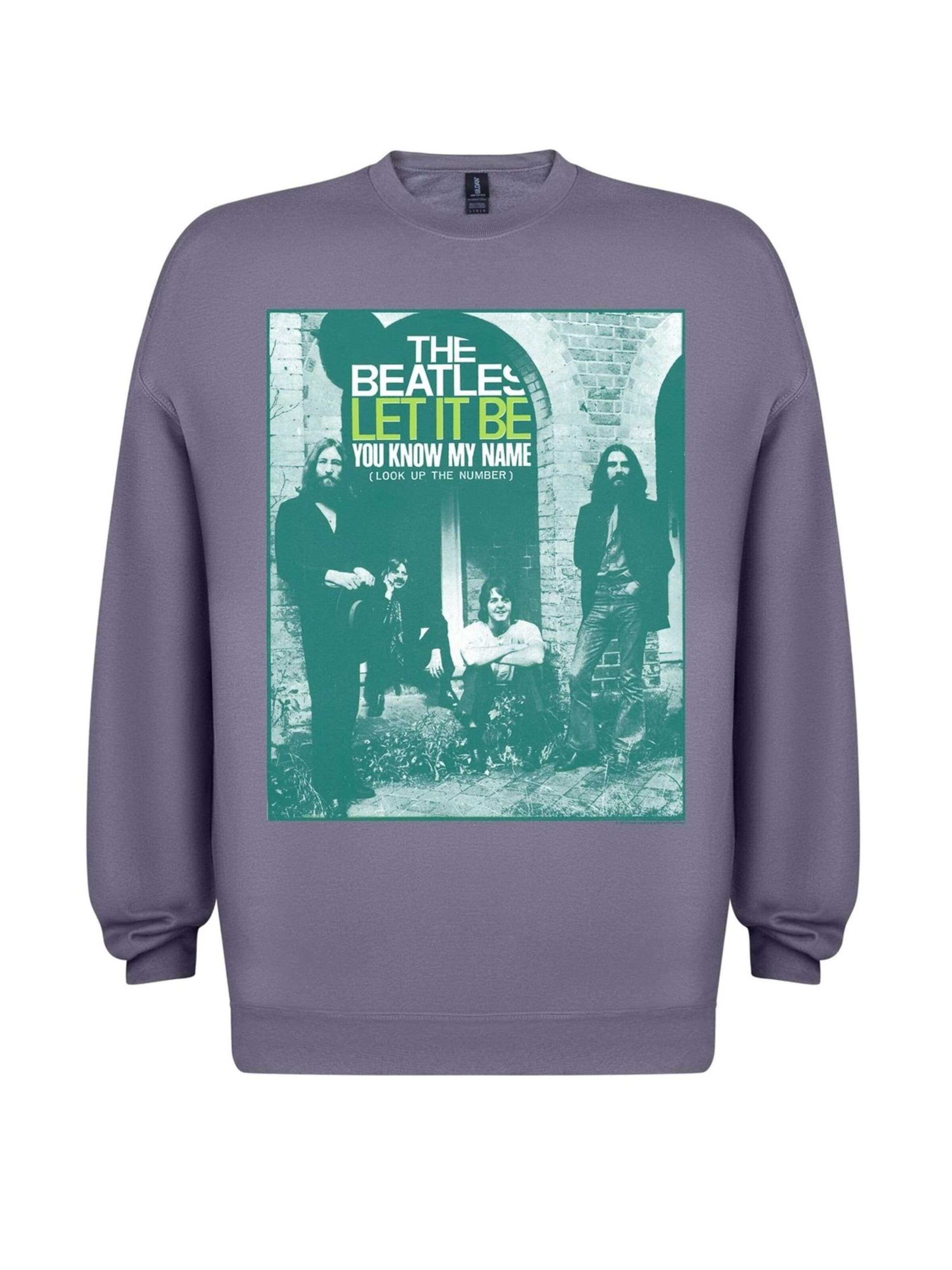 The Beatles Sweatshirt 'Beatles Let It Be (You Know My Name)   Sweatshirt Sweatshirt' in Grey: front