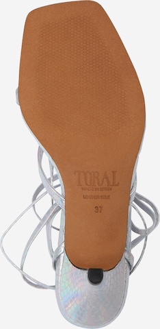 Toral T-Bar Sandals in Silver