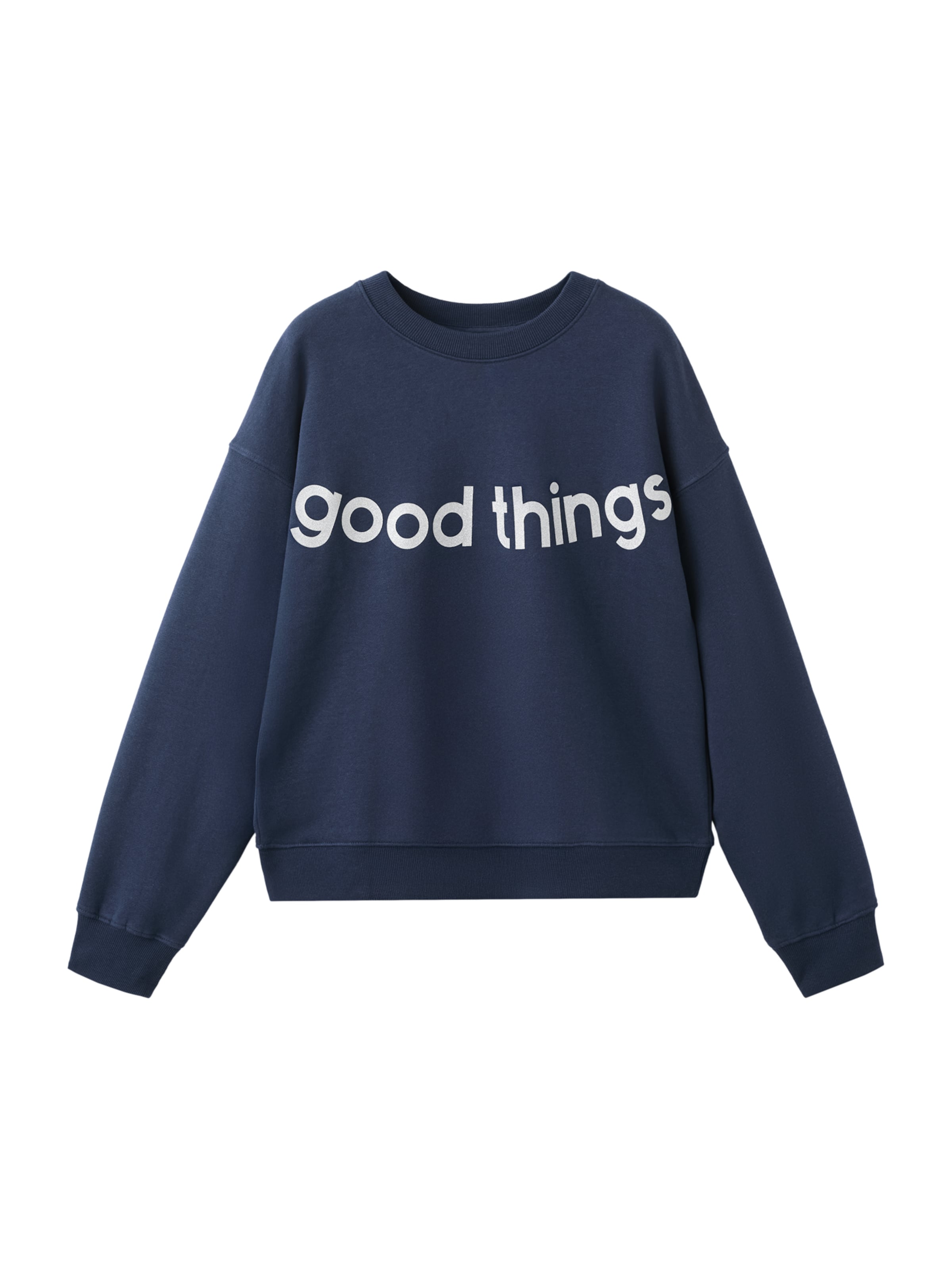 MANGO TEEN - Sudadera 'Things' en azul: frente