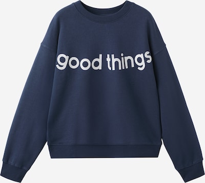 MANGO TEEN Sweatshirt 'Things' in navy / weiß, Produktansicht