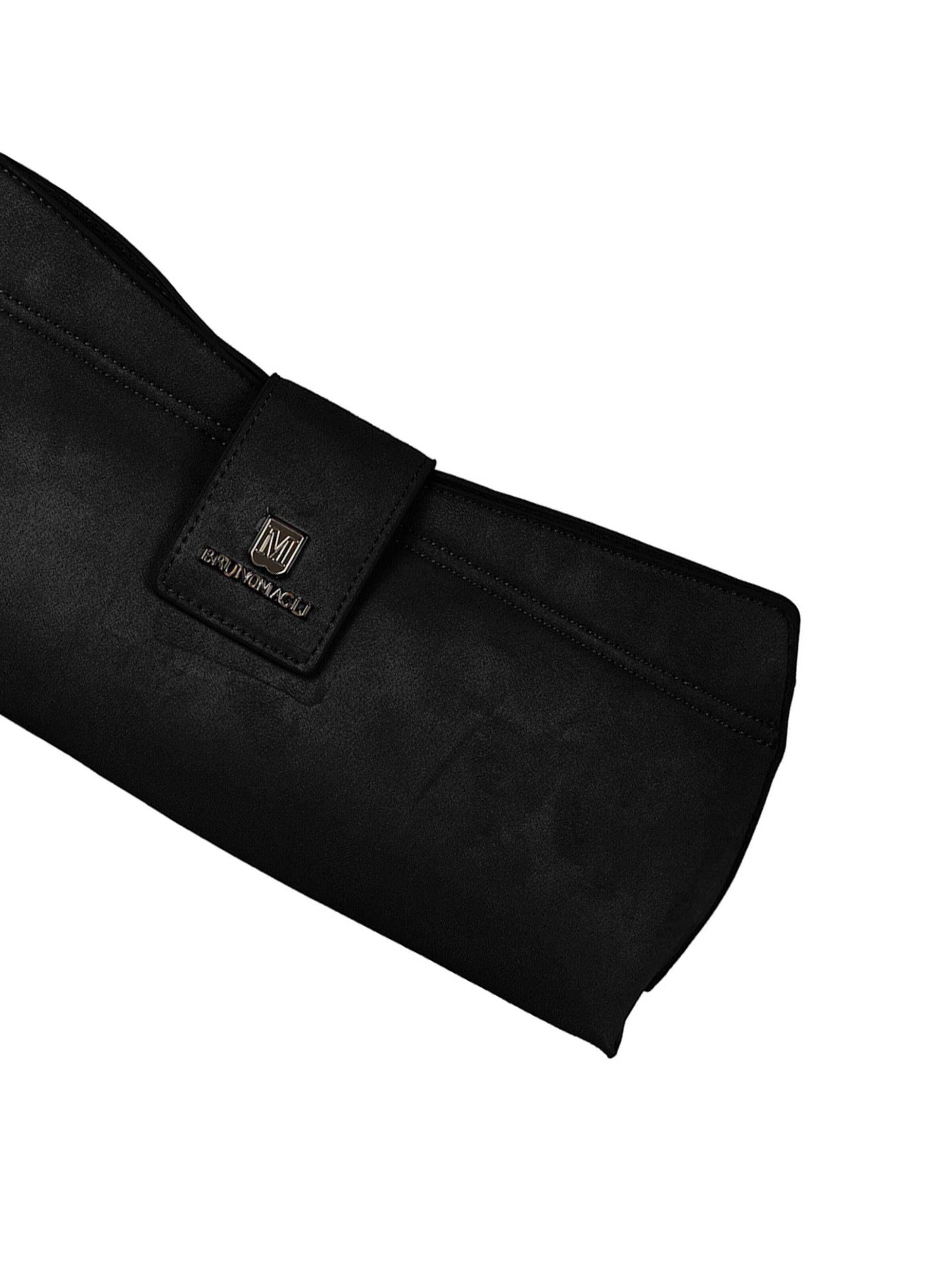 Pochette 'Pochette Sandra Bruno Magli PU Leather Zip' di Bruno Magli in nero