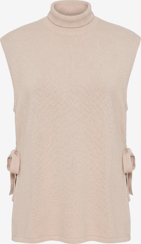 Ulla Popken Pullunder in Beige: Vorderseite